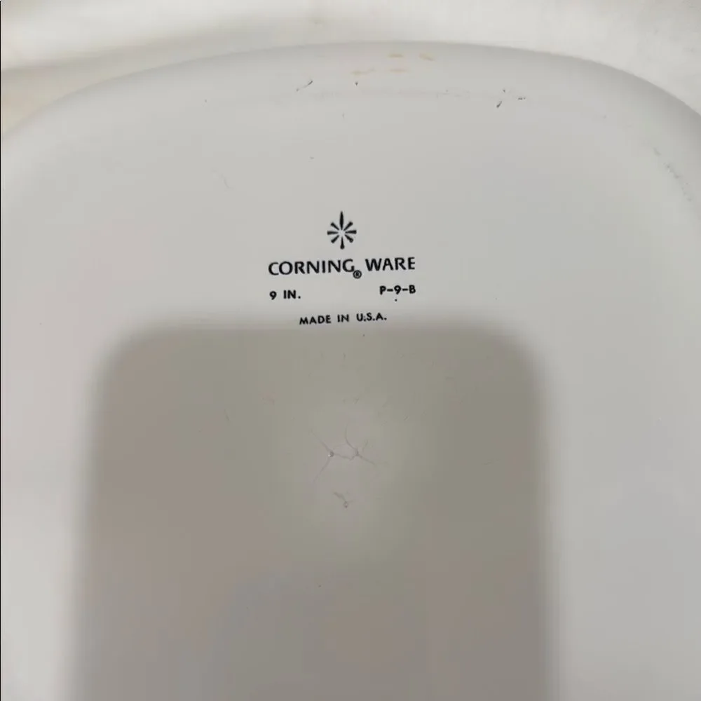 Corningware Blue Cornflower White Cookware Casserole Dish Lid 9 In P-9-b USA